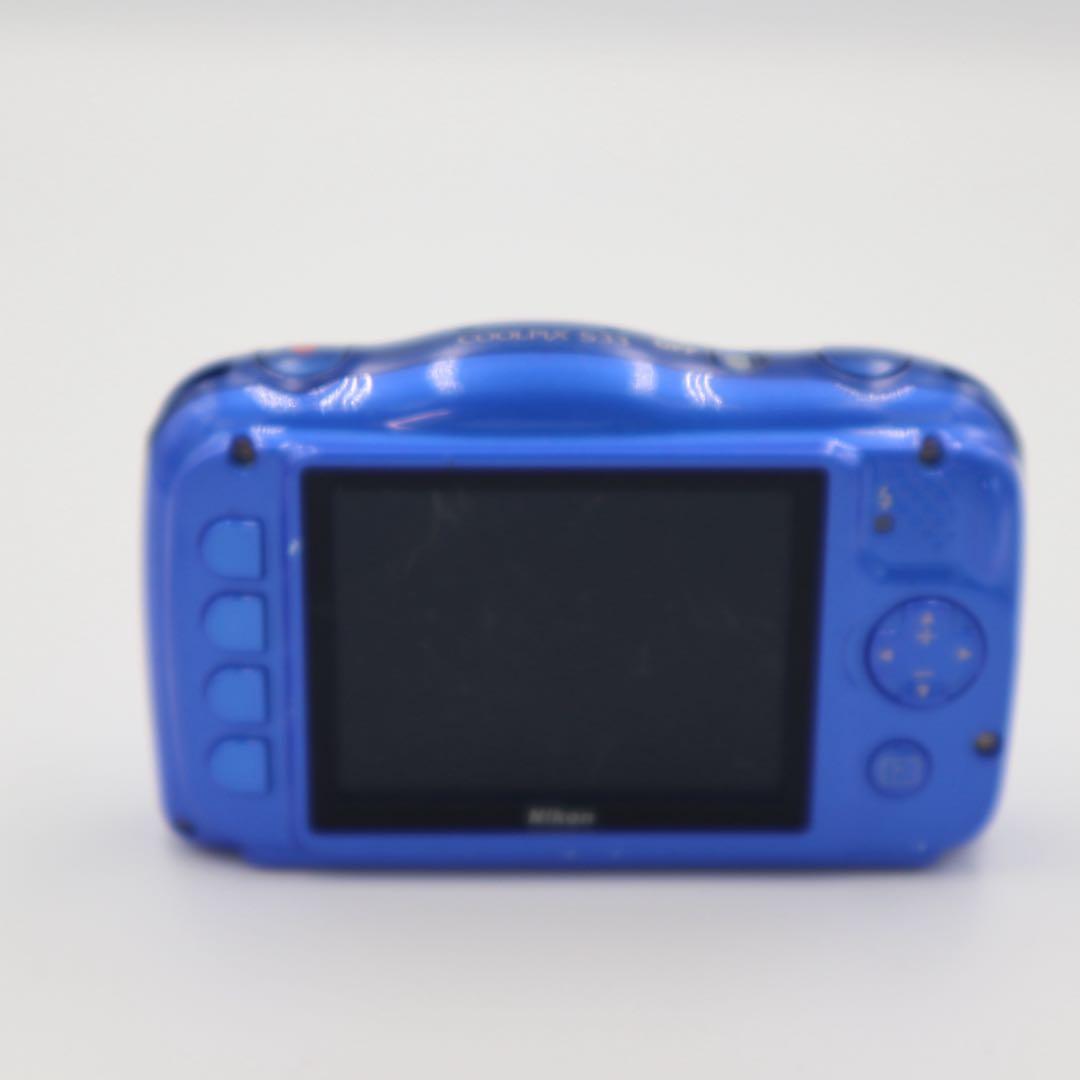 【レトロ撮影】 NIKON COOLPIX　S33　コンデジ　ブルー 動作確認済