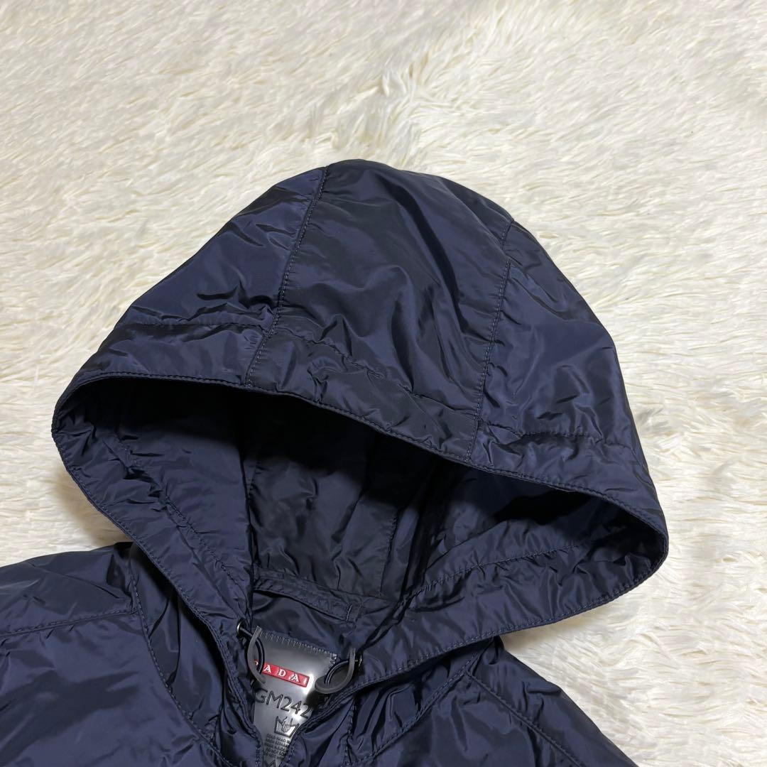 【前田ぬん様】PRADA ナイロンジャケット 三角ロゴ ネイビー Lサイズ