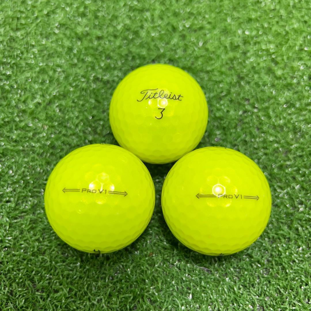 【S01】Titleist PRO V1 黄 21年 ロストボール 24球