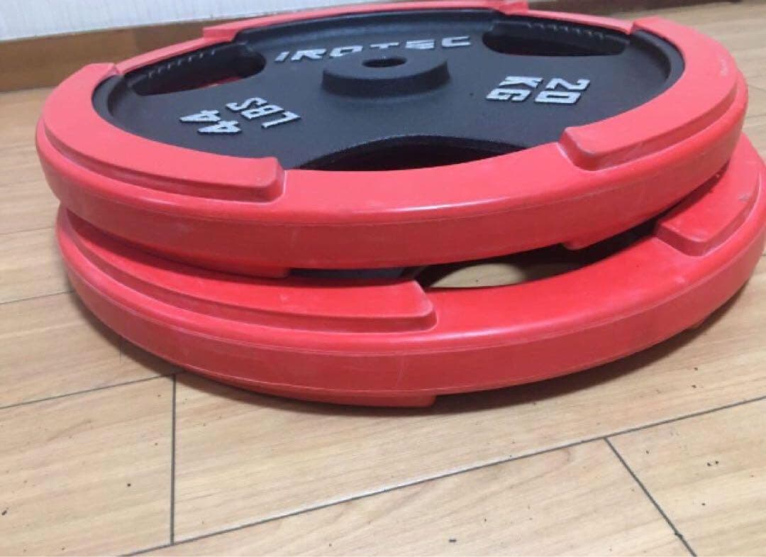 ② iROTEC ラバー　バーベル　プレート 20kg x 1 枚