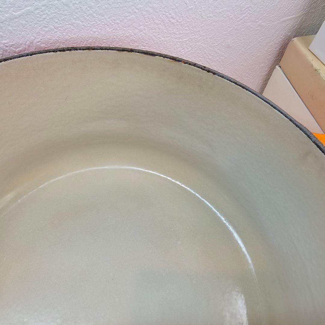 LE CREUSET ル・クルーゼ オレンジ 鋳鉄製 両手鍋 24cm