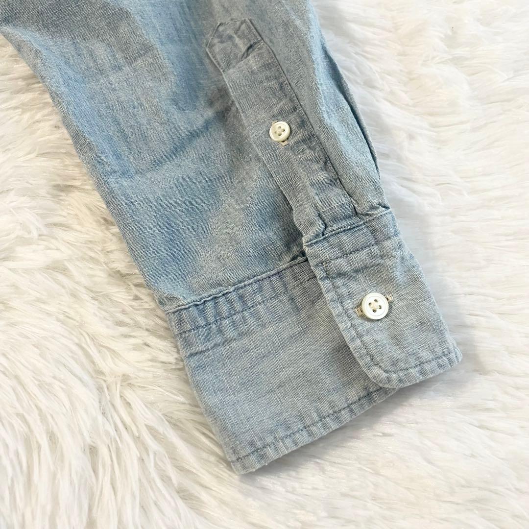 ポロラルフローレン ドローストリングシャンブレー フーデッドシャツ 2WAY