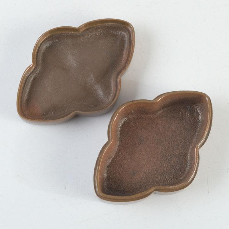 茶道具　唐銅　向鶴文　香合　共箱　V　9476