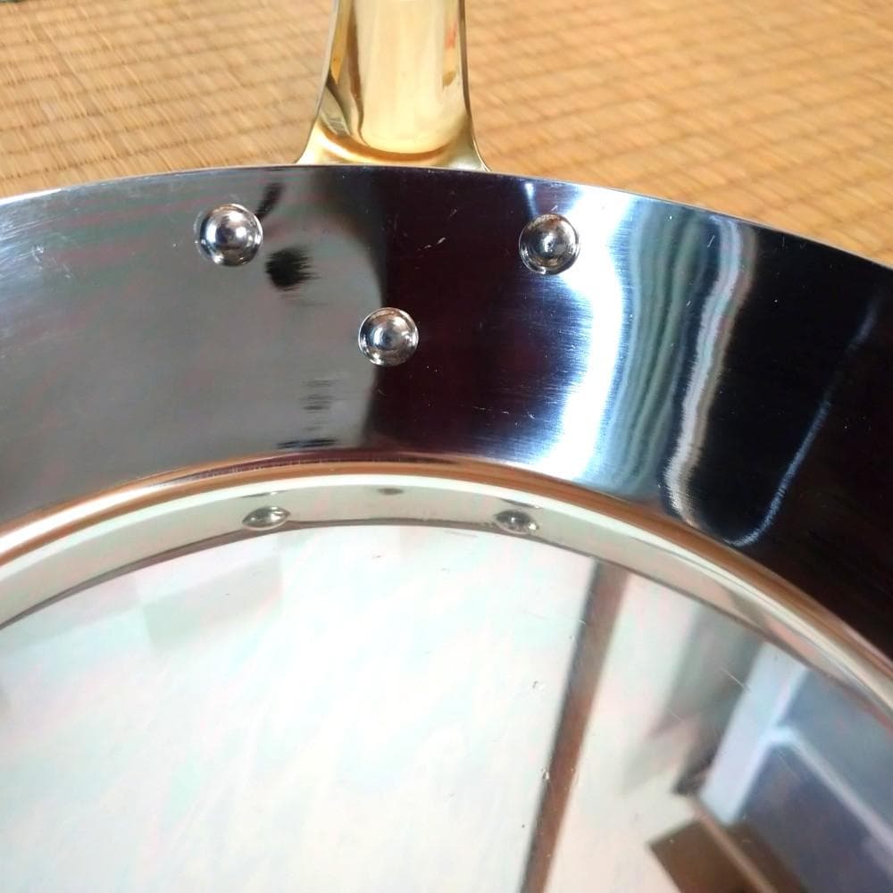 フライパン 銅製 内面ニッケル仕上げ 未使用 直径24cm弱