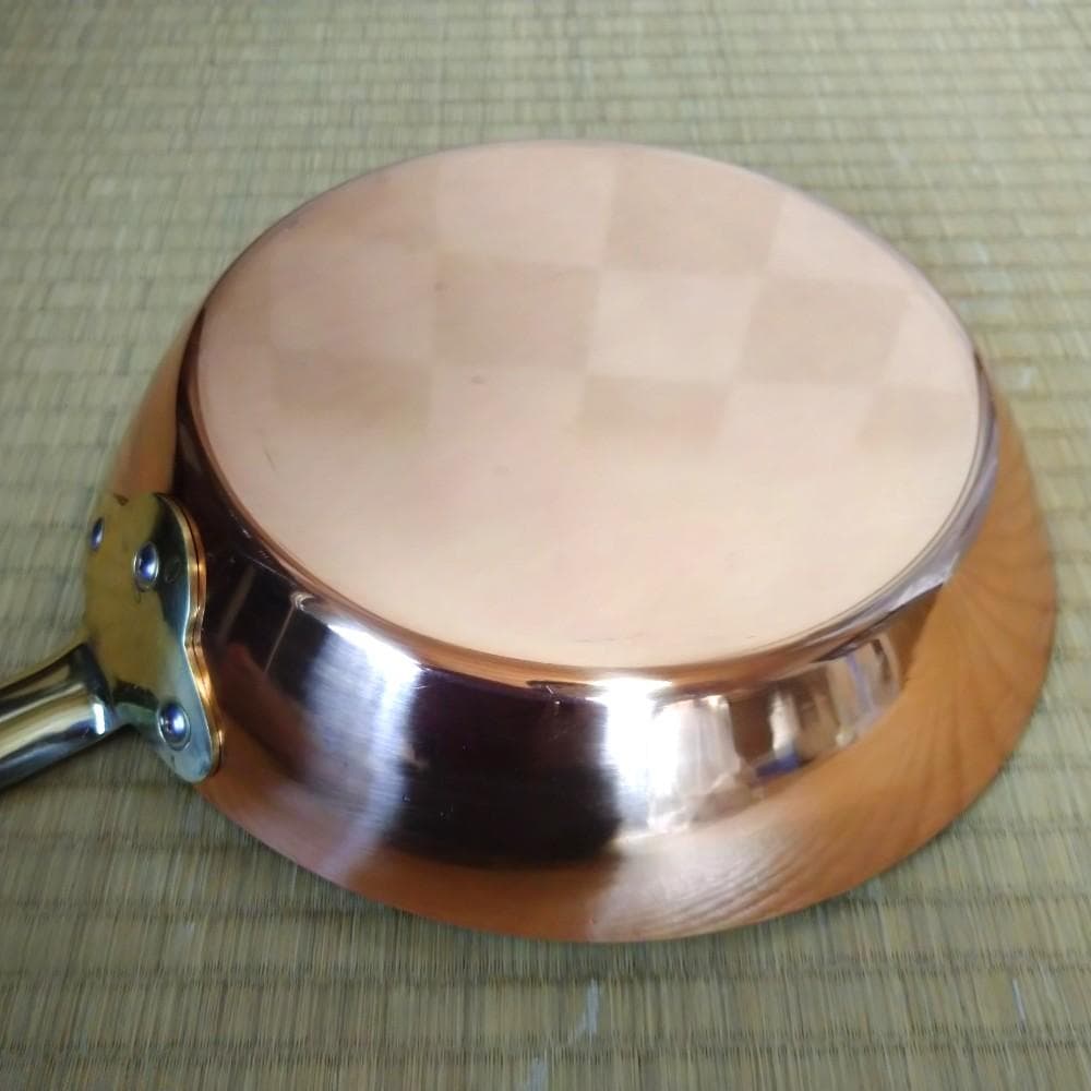 フライパン 銅製 内面ニッケル仕上げ 未使用 直径24cm弱