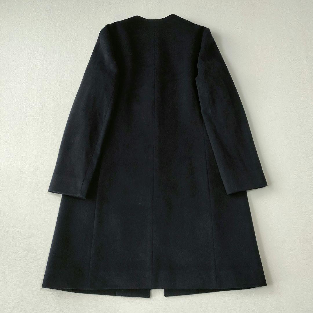 【美品】ニューヨーカー　高級ウールビーバーコート　ノーカラー　シルク　アンゴラ混