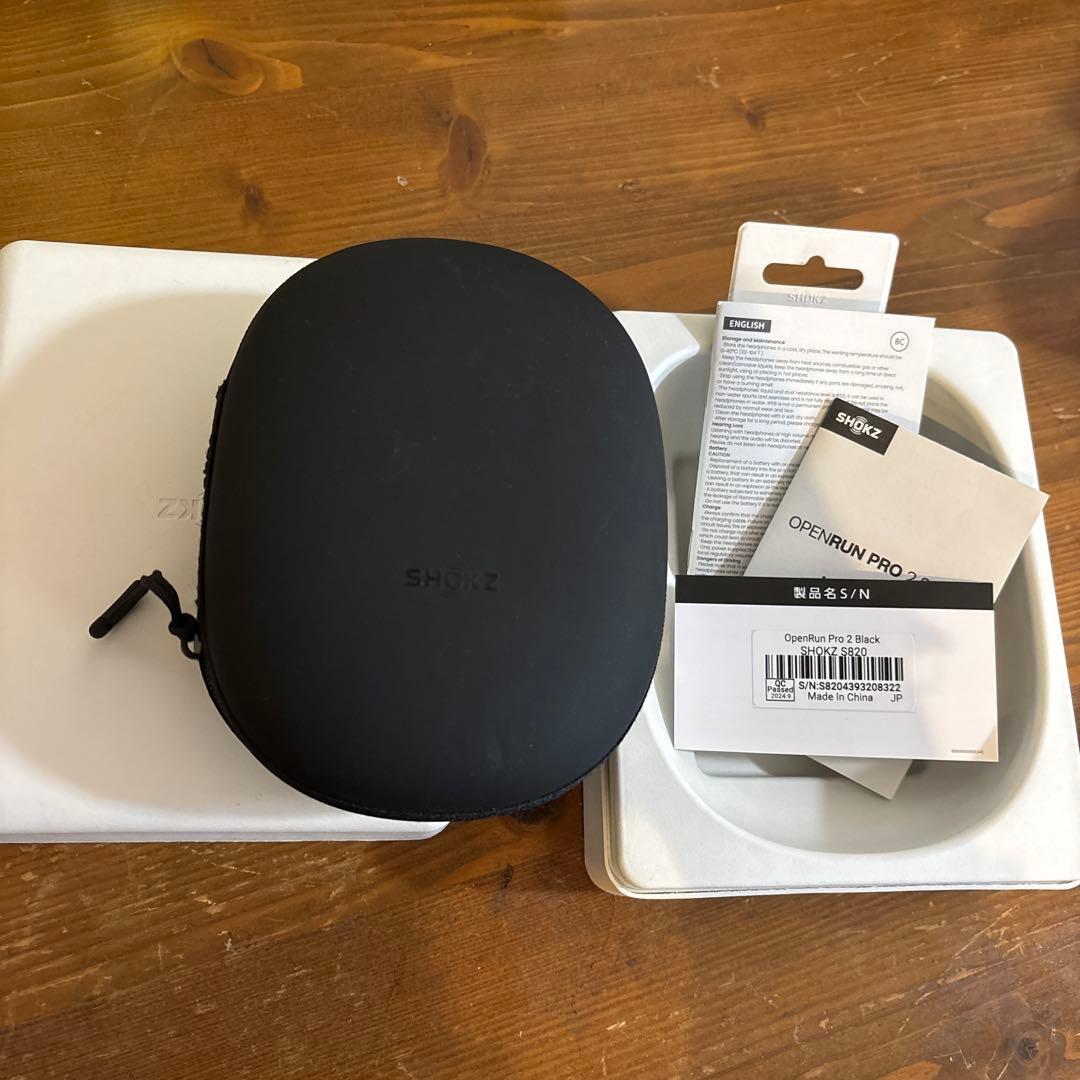 SHOKZ OpenRun Pro 2ワイヤレスヘッドフォン ブラック