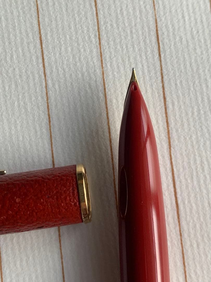 パイロット PILOT 18Kペン先 赤革巻き万年筆