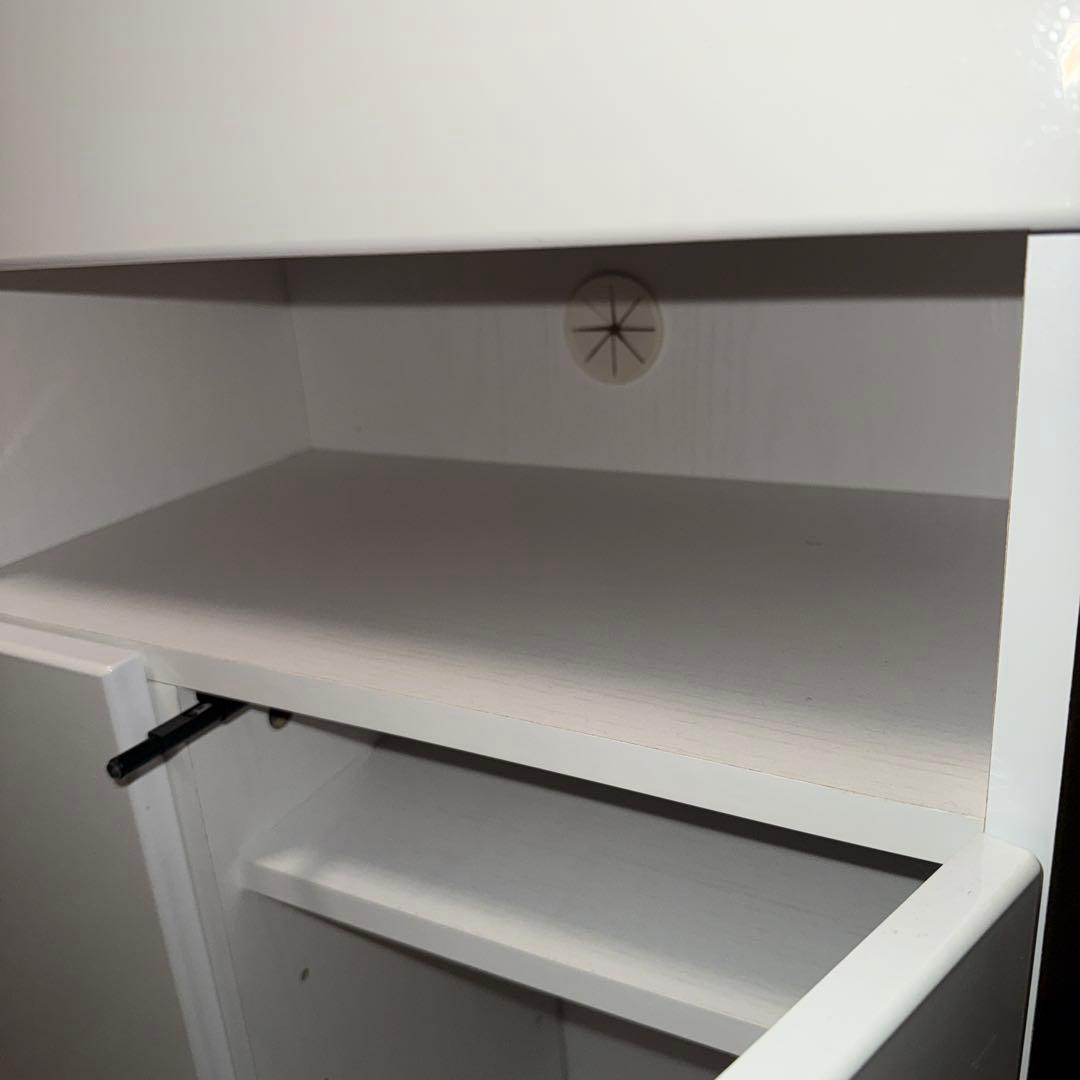 ホワイト収納キャビネット 約90cm