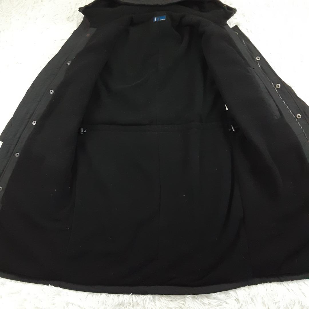 美品◎mila schon ミラショーン ベンチコート 黒 裏地フリース 防風