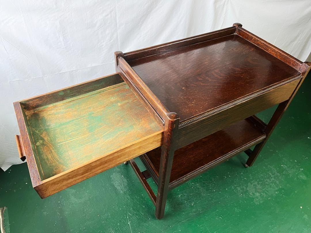 イギリスアンティーク ティー トローリー サイドテーブル