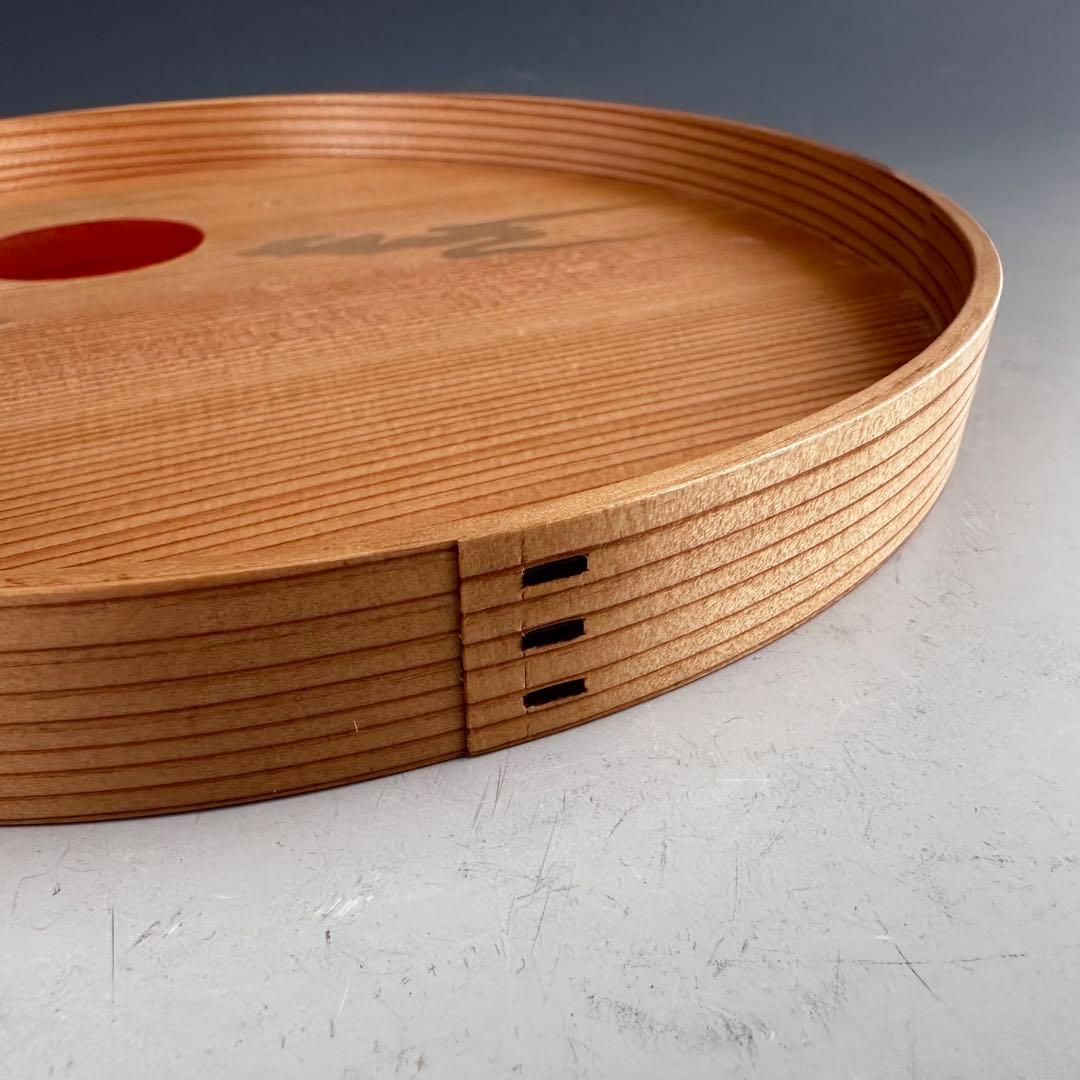 茶道具　杉曲　日の出　丸　菓子器　橋村萬象　共箱　干菓子器　工芸　木地　指物