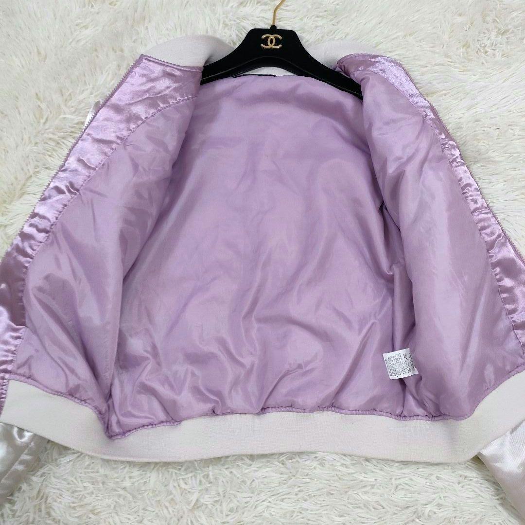 希少 ベティーブープ 刺繍 M スカジャン 別珍 ピンク バイク ベティちゃん