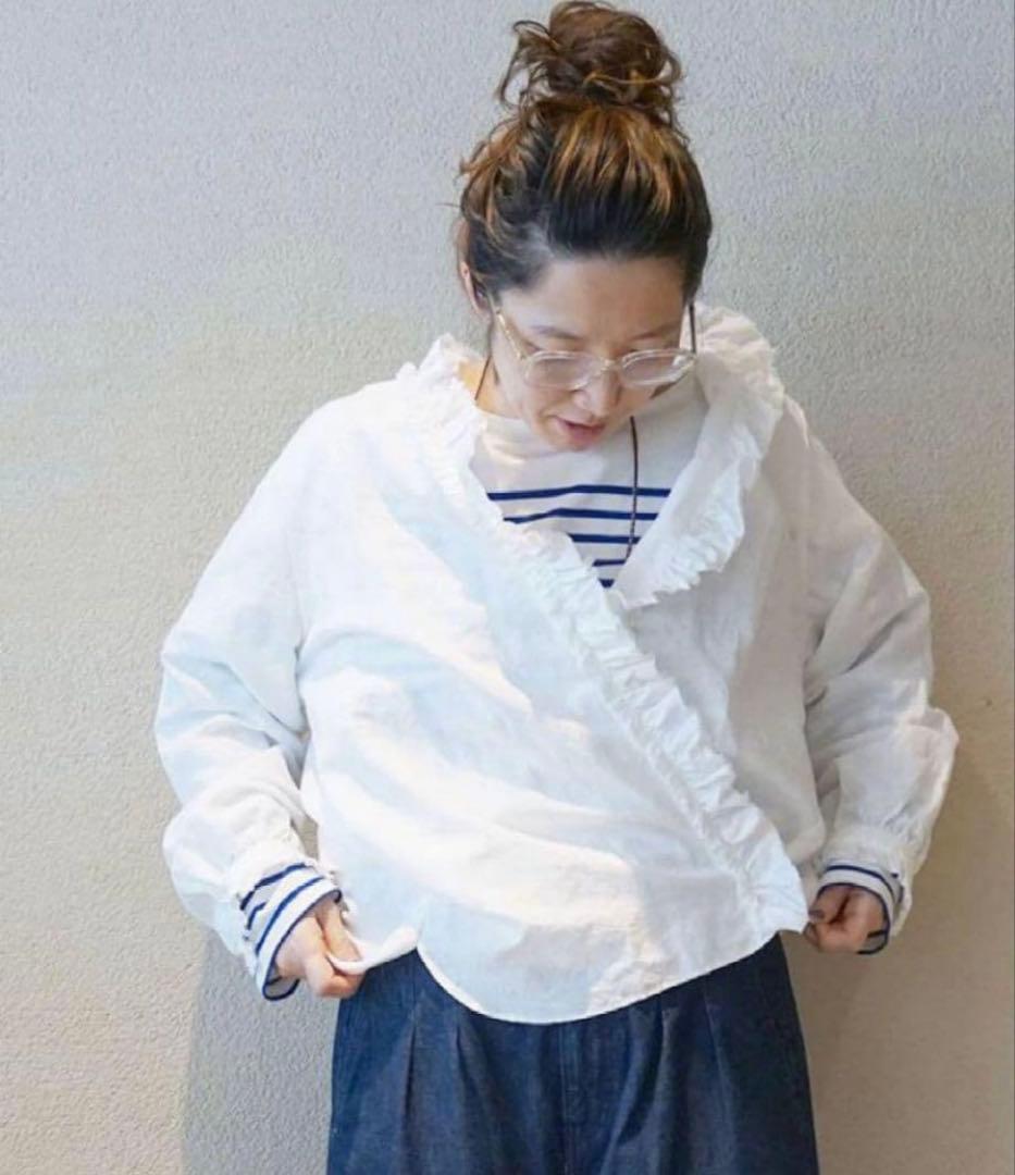 ・journal standard luxe CLシャンブレー フリルブラウス