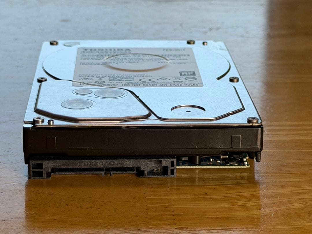 3TB 2セットTOSHIBA 内蔵HDD 7200回転SATA使用185hから