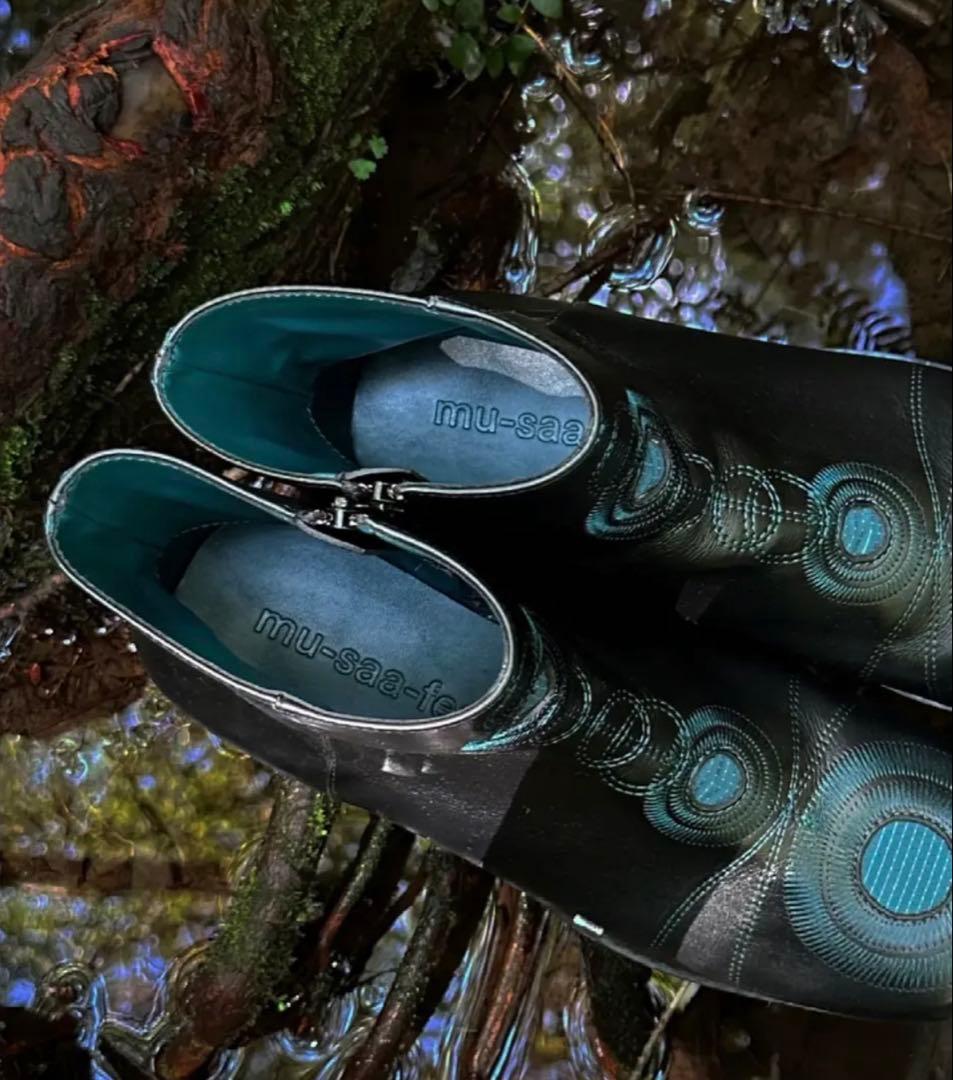 54A0 × musaafeer Square Toe Boots