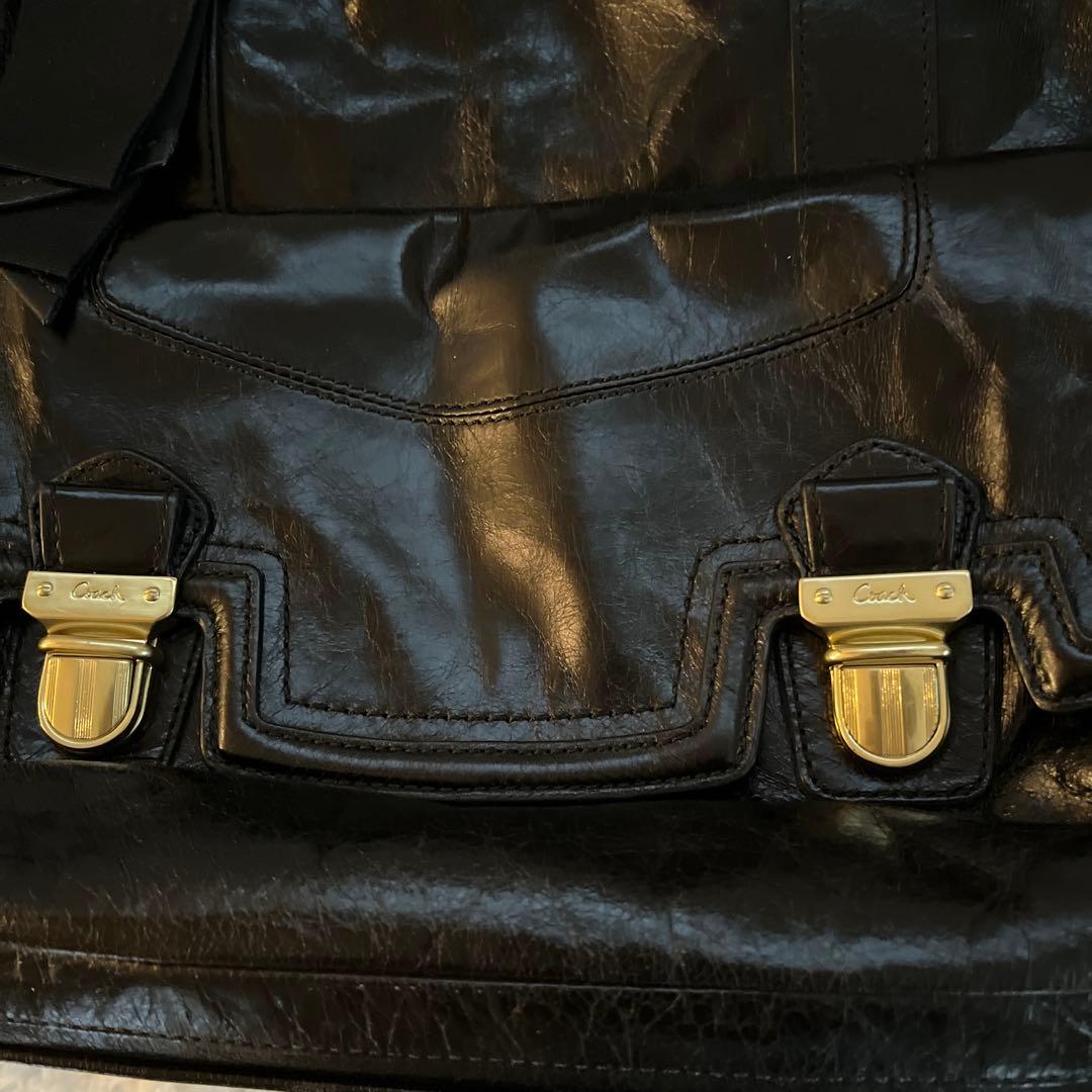 COACH（コーチ）レザー チェーン ショルダーバッグ トートバッグ