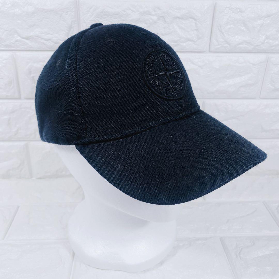 STONE  刺繍ロゴ ベースボールキャップ　ブラック L