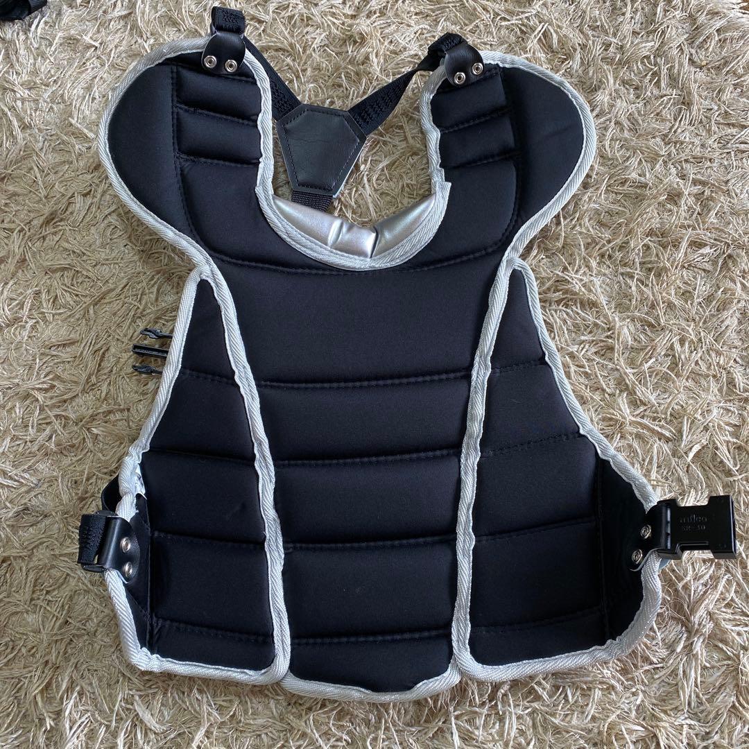 ゼット 野球 少年 軟式 キャッチャー防具 4点セット ブラック/シルバー B…