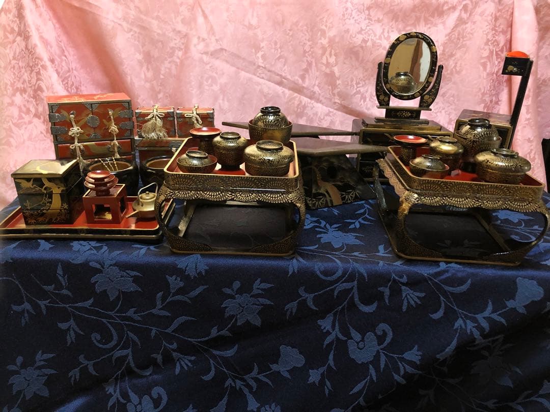 アンティーク雛御殿　雛道具セット