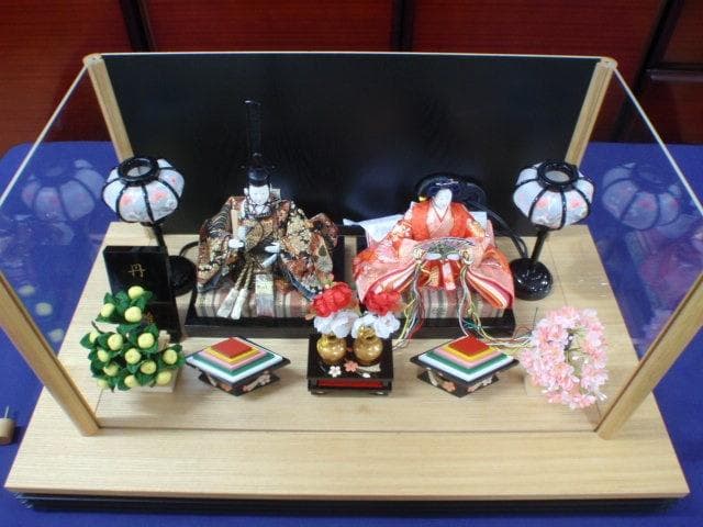 さらに値下！●保管新品 激安♪６１巾 アクリルケース入り ひな人形 雛飾り●