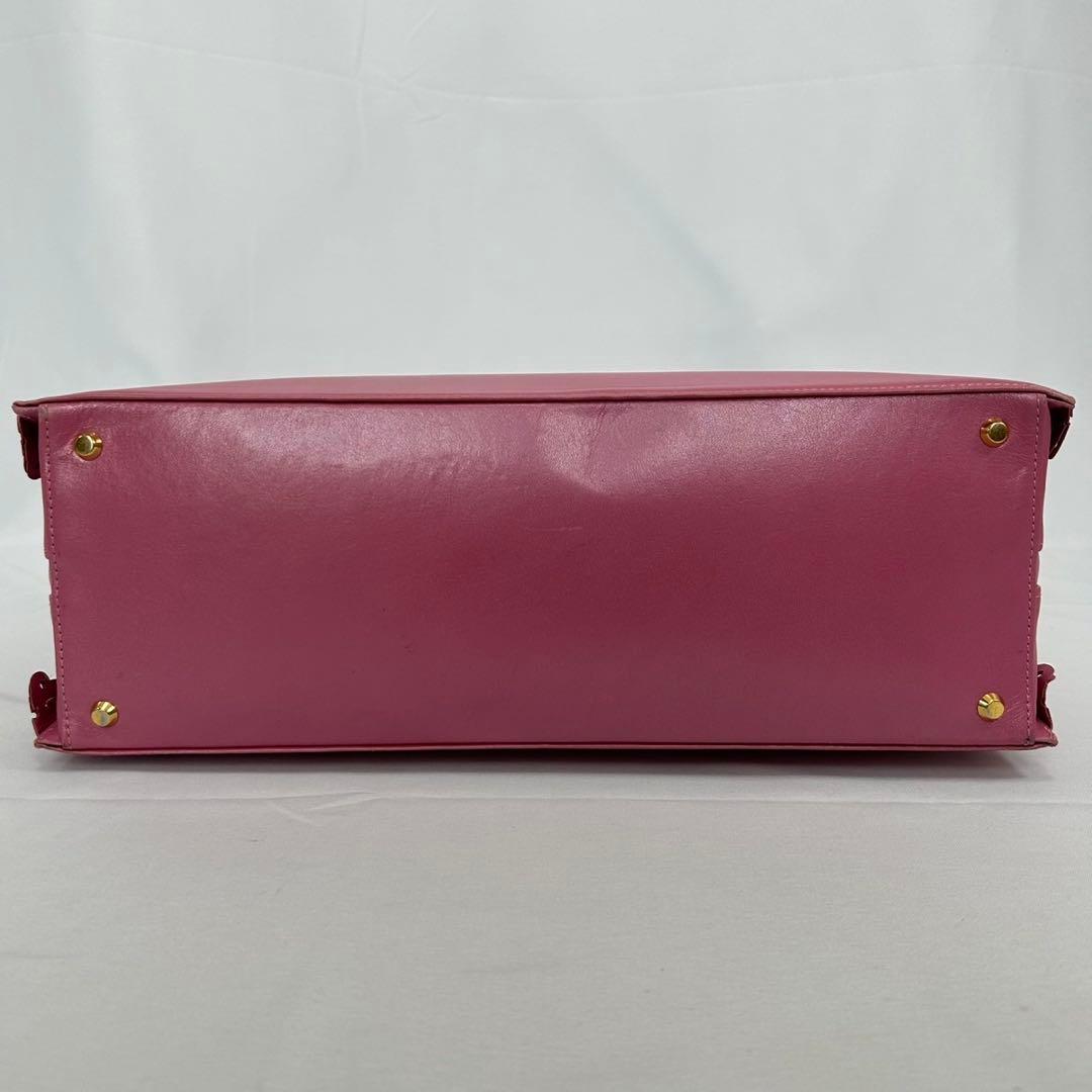 【美品】ヴィヴィアンウエストウッド トートバッグ フリル レザー オーブ ピンク