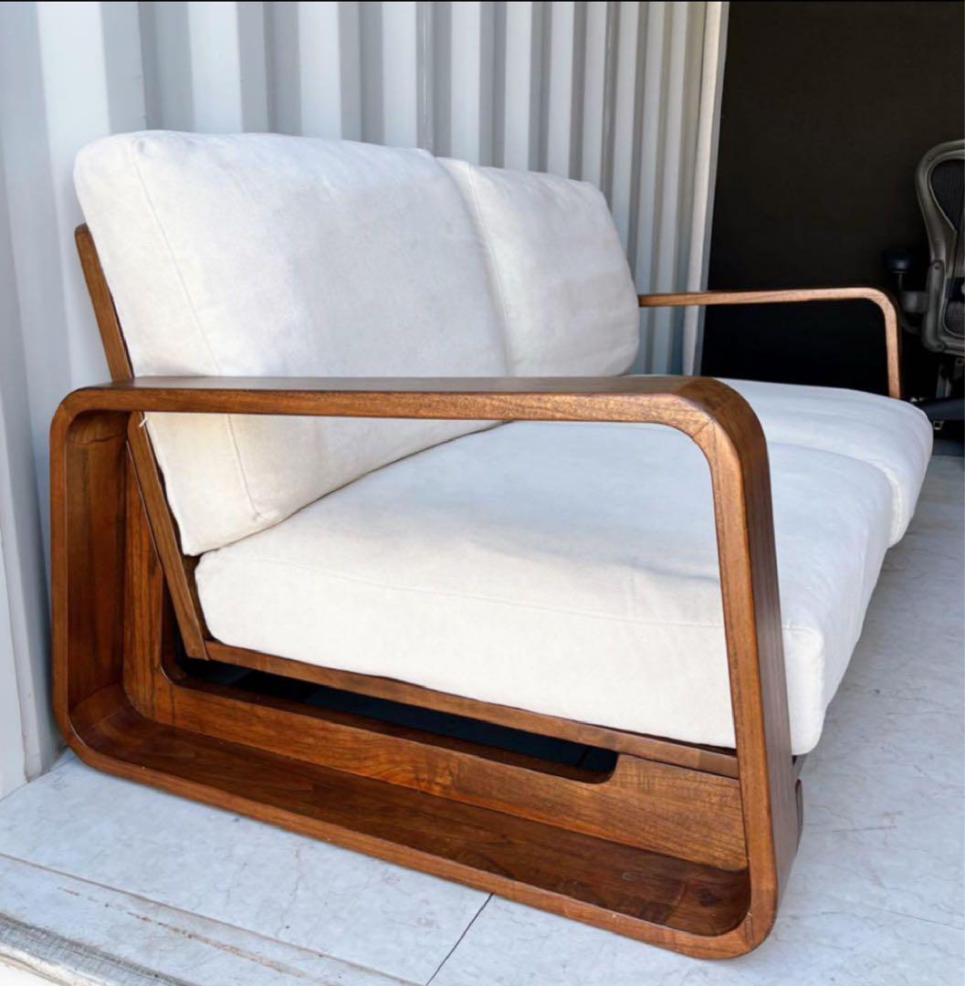 a.flat最上級シリーズ 無垢材2.5人掛け テン・ハイバックソファ