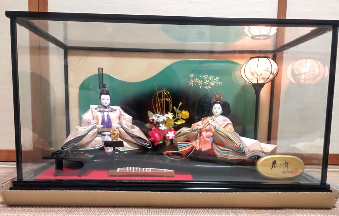 リアきなかも 雛人形 徳川作 三五二人親王 春の舞 ガぼんぼり付 伝統和装