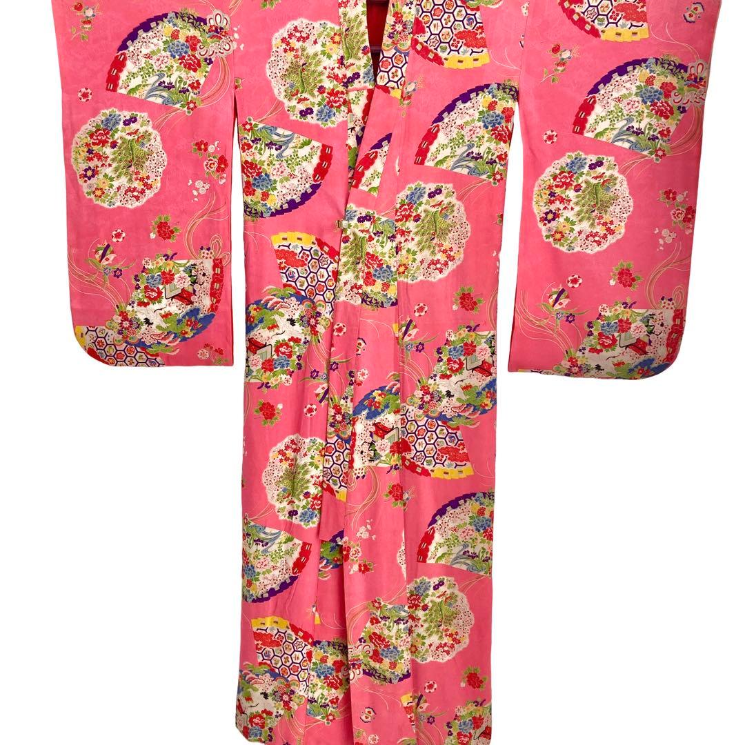 アンティーク 女の子 子供着物 7歳 ジュニア 昭和レトロ 大正ロマン NO6