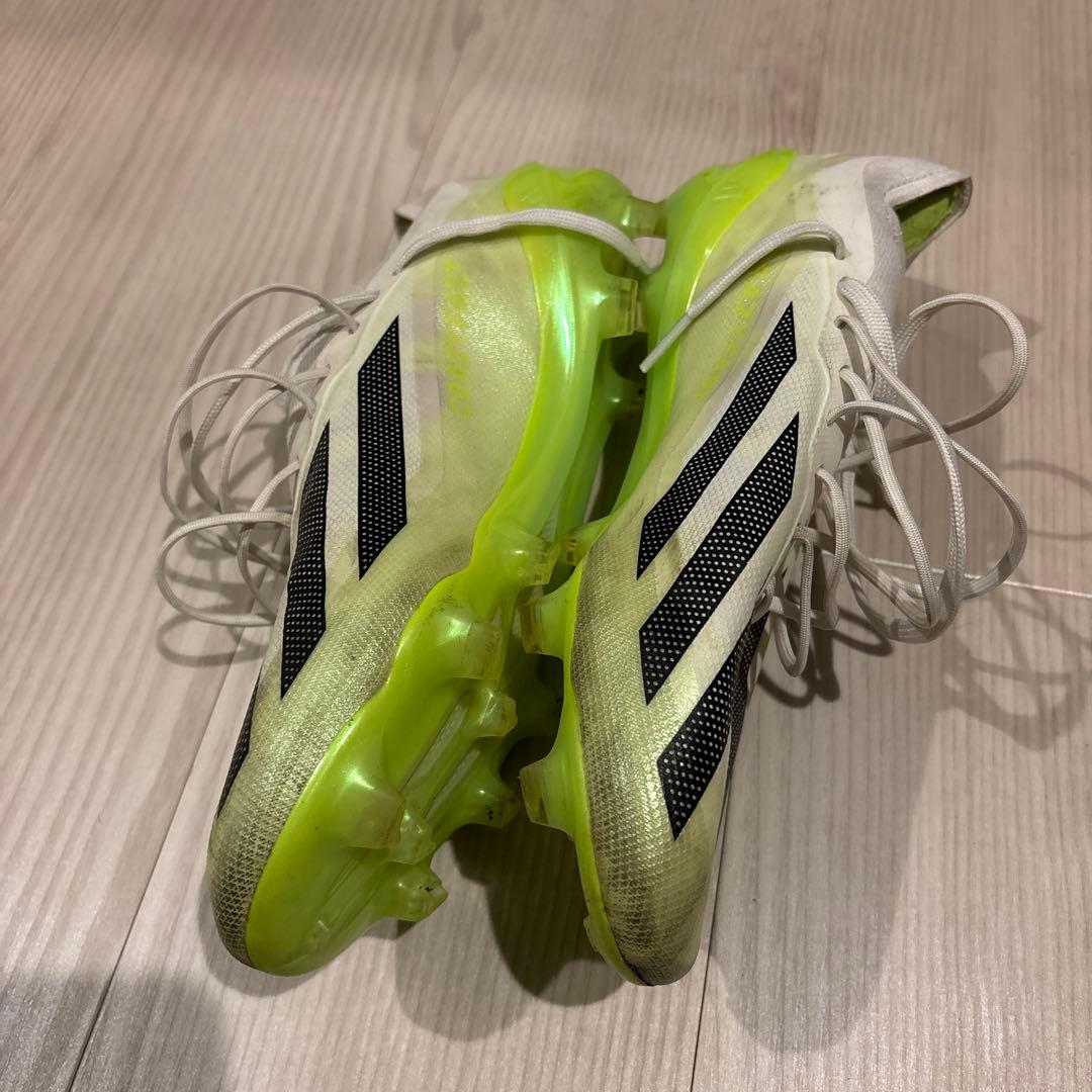 adidas サッカーシューズ スパイク ホワイト/ブラック/ライム