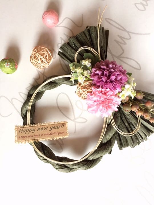 しめ縄リース＊2020＊モスグリーン