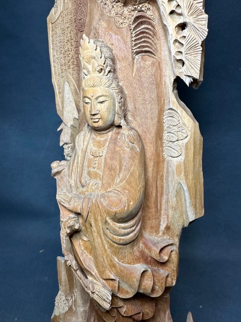 白檀　観音　木彫り　仏教美術　仏像 骨董 木像　木製　仏教　密教　置物　骨董