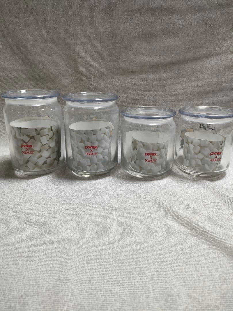 Pyrex Snoopy Glass Canister 4個セット