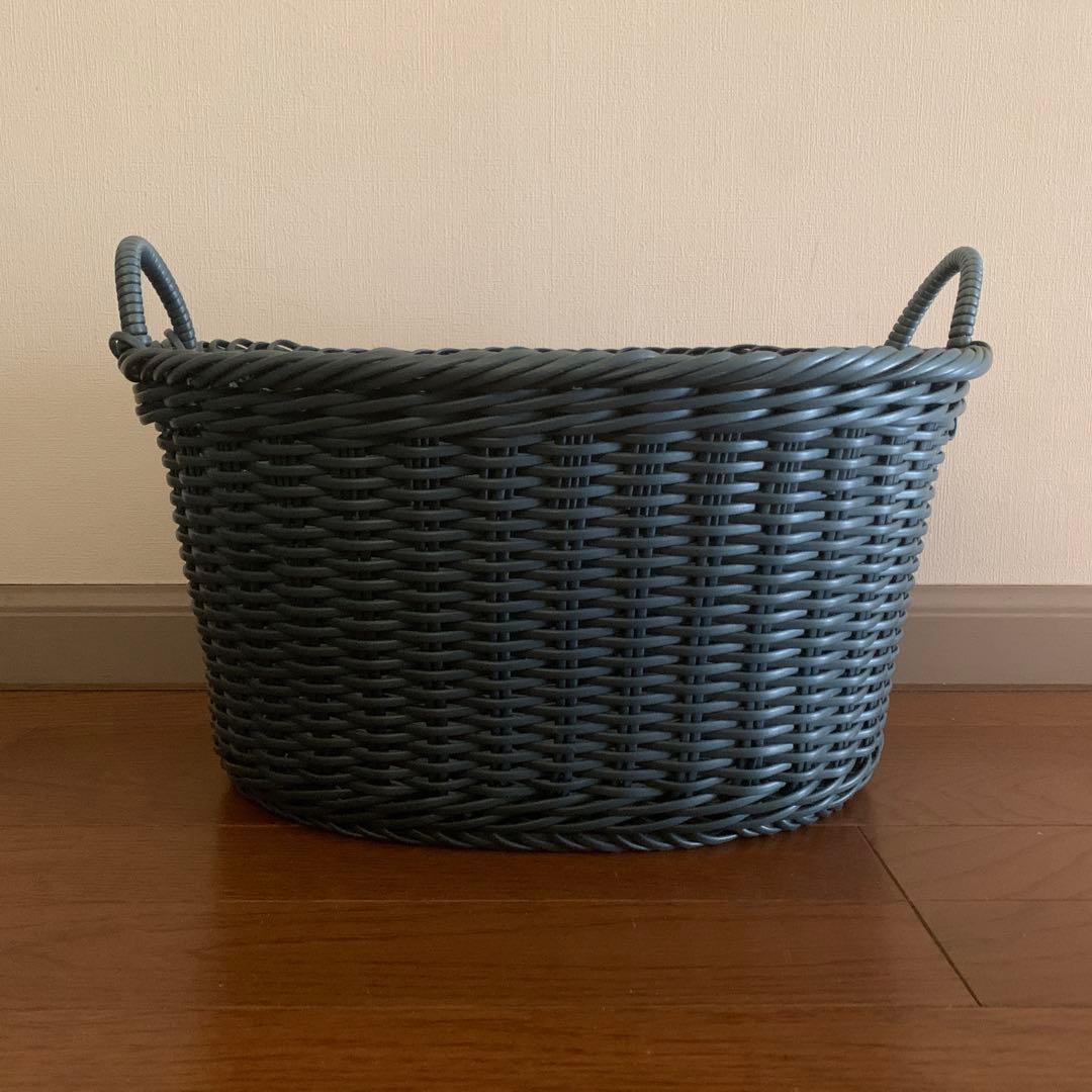 フェリシモ バスケット カゴ 3個セット ブルー