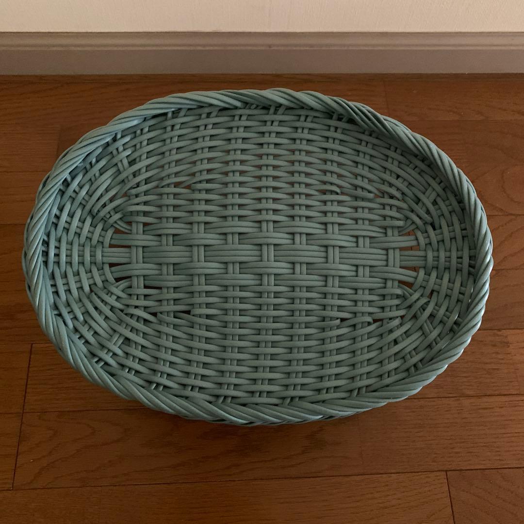 フェリシモ バスケット カゴ 3個セット ブルー