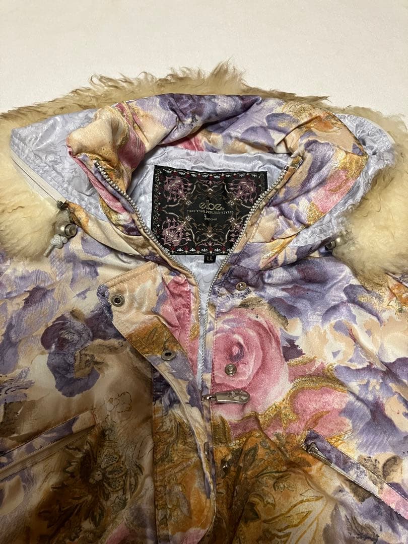 スキーウェアセット　花柄レトロ　90s Ｌサイズ