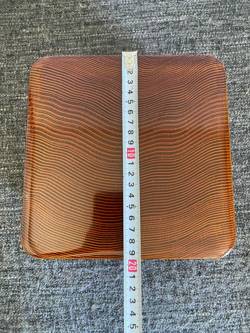 輪島塗　重箱　二段重　木目　未使用