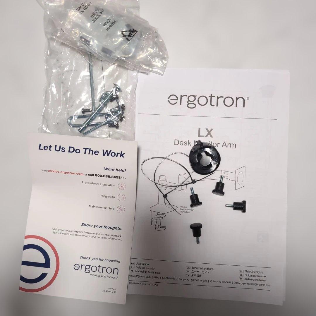 【箱・付属品付】ergotron LX モニターアーム ブラック