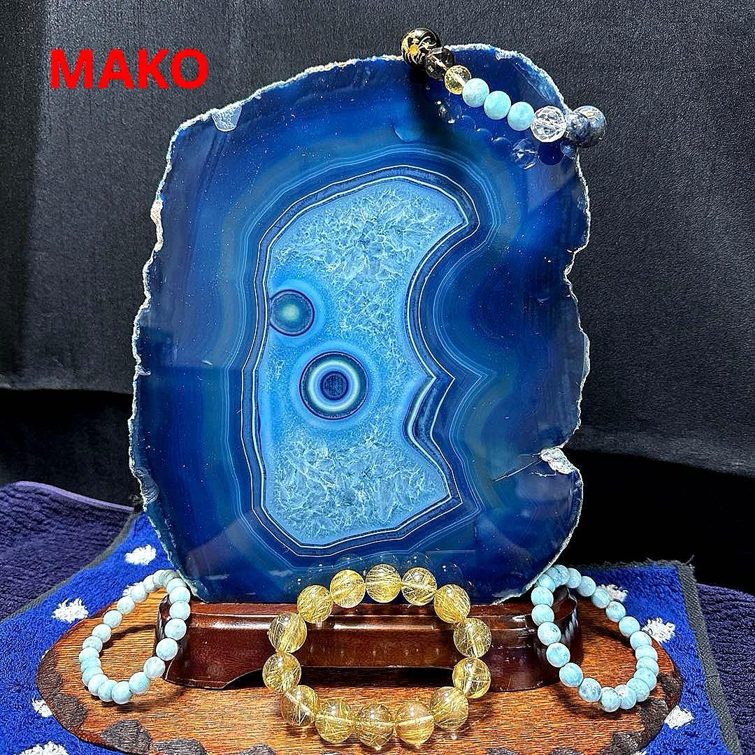 M1821☆ブルー瑪瑙原石5.0Kg☆天然石　原石☆N51010