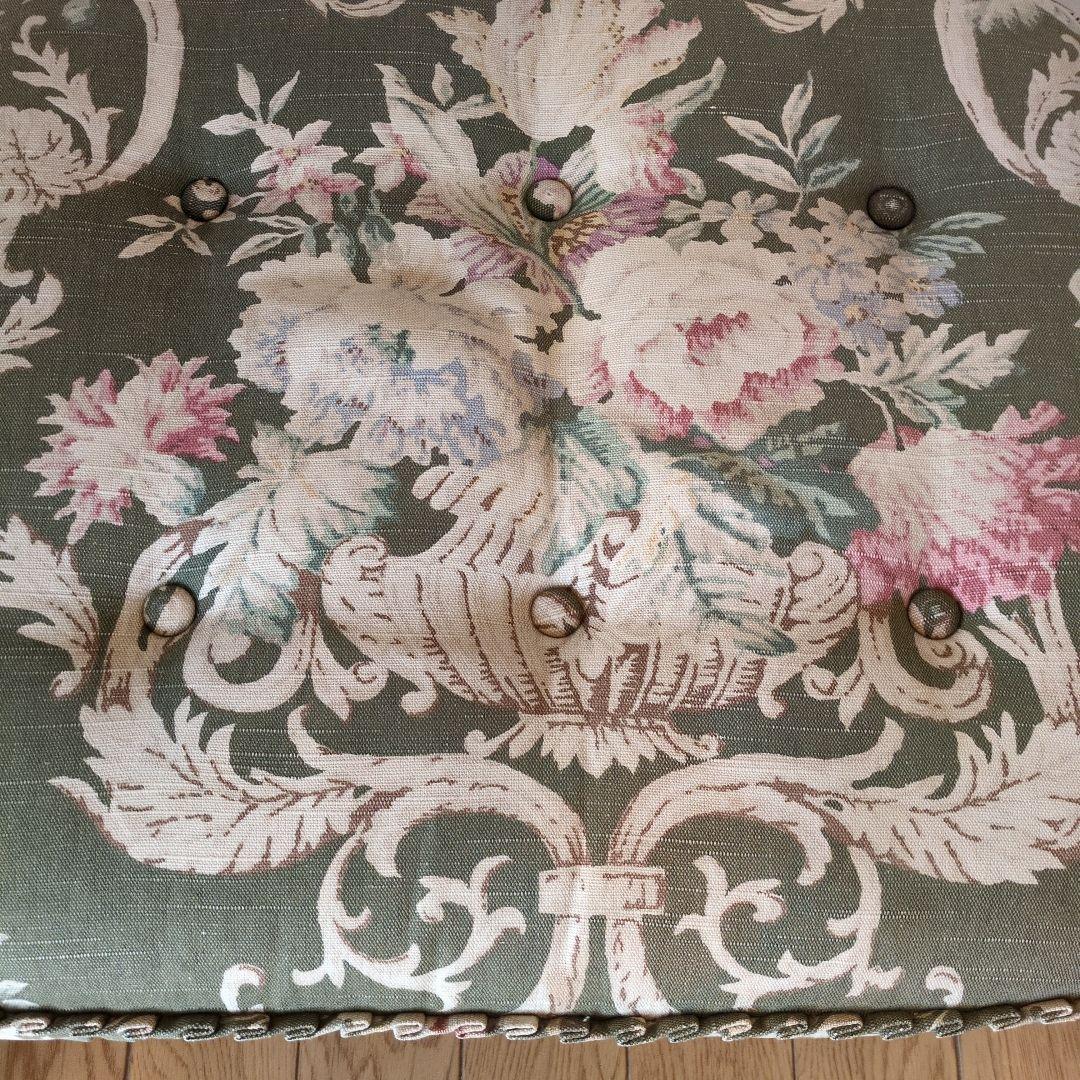 カリモク オットマン コロニアル 花柄 karimoku レトロ カフェ