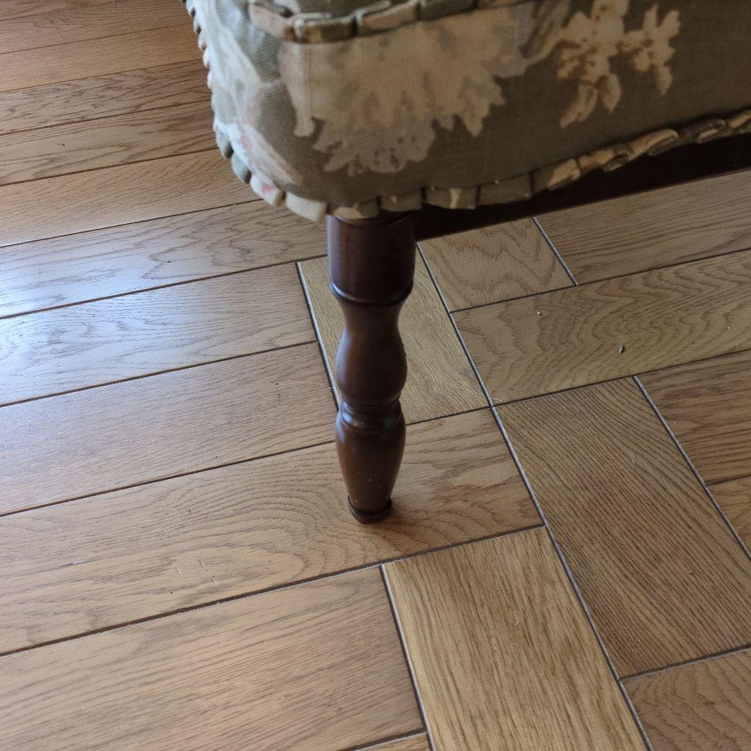 カリモク オットマン コロニアル 花柄 karimoku レトロ カフェ