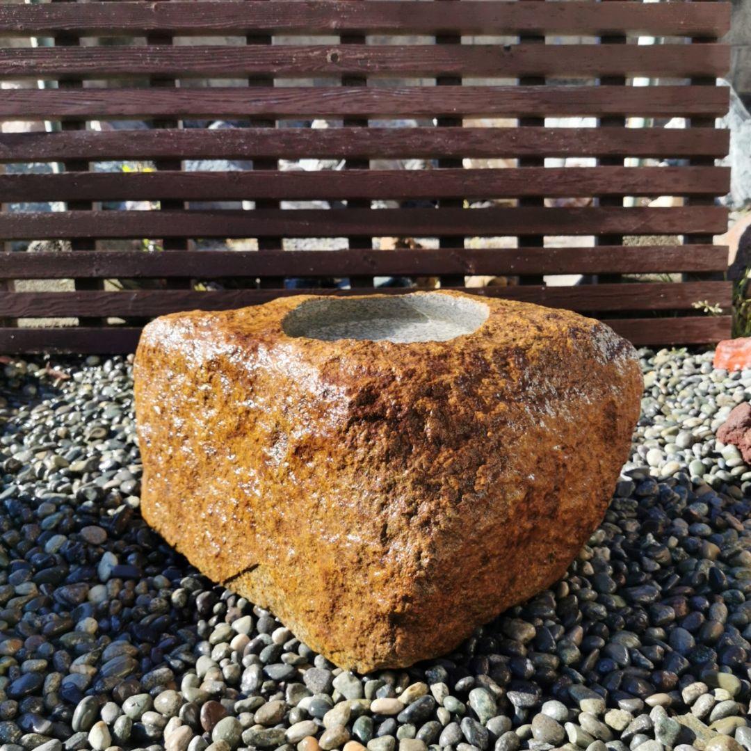 鞍馬石　蹲　48.6キロ　庭石　鑑賞石　石　庭　坪庭　砂利　和