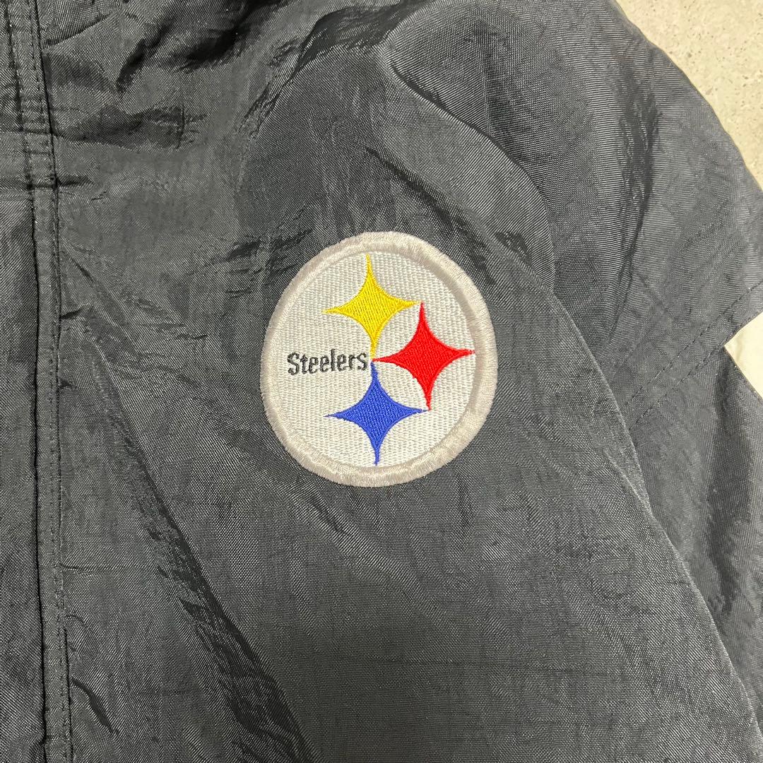90s Reebok NFL Steelers ナイロンジャケット XL 刺繍