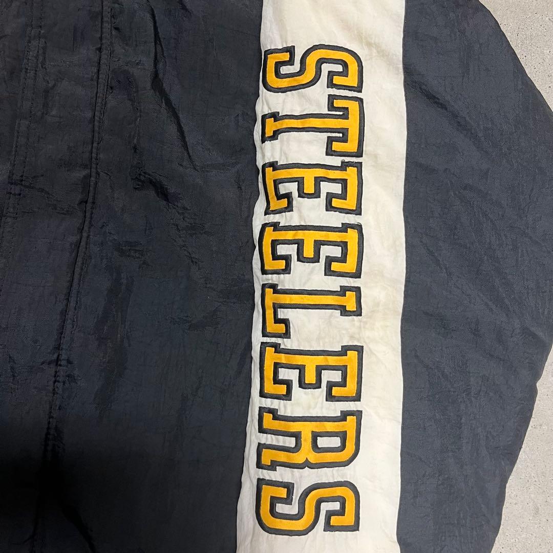 90s Reebok NFL Steelers ナイロンジャケット XL 刺繍