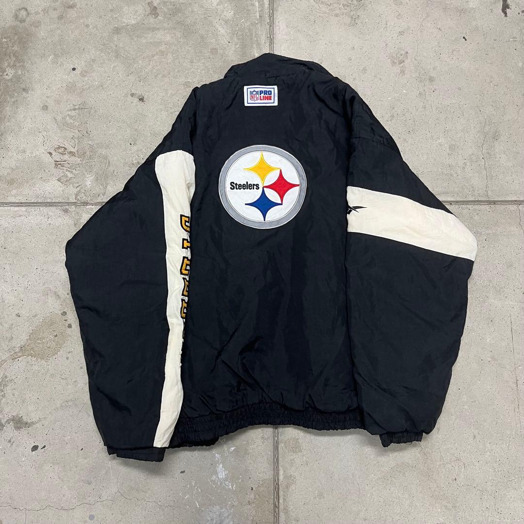 90s Reebok NFL Steelers ナイロンジャケット XL 刺繍
