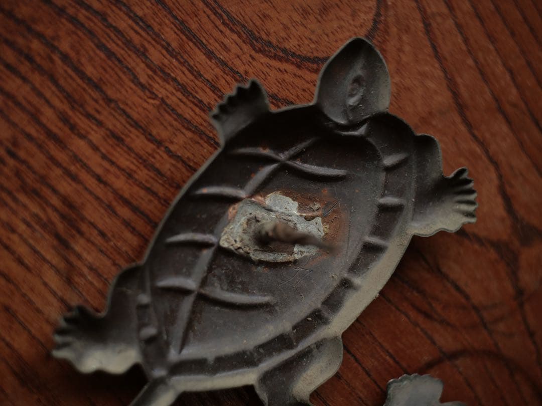 釘隠し　亀　銅　古民家　骨董　古美術　古家具　古道具　アンティーク　昭和レトロ