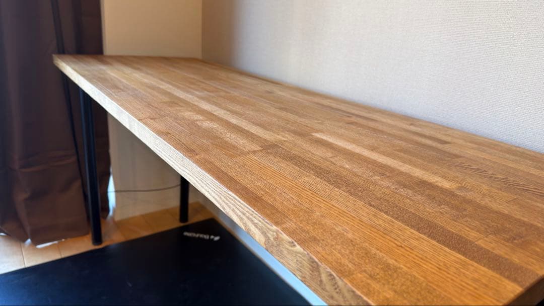 PCデスク/ダイニングカウンター　タモ集成材　天然木デスク