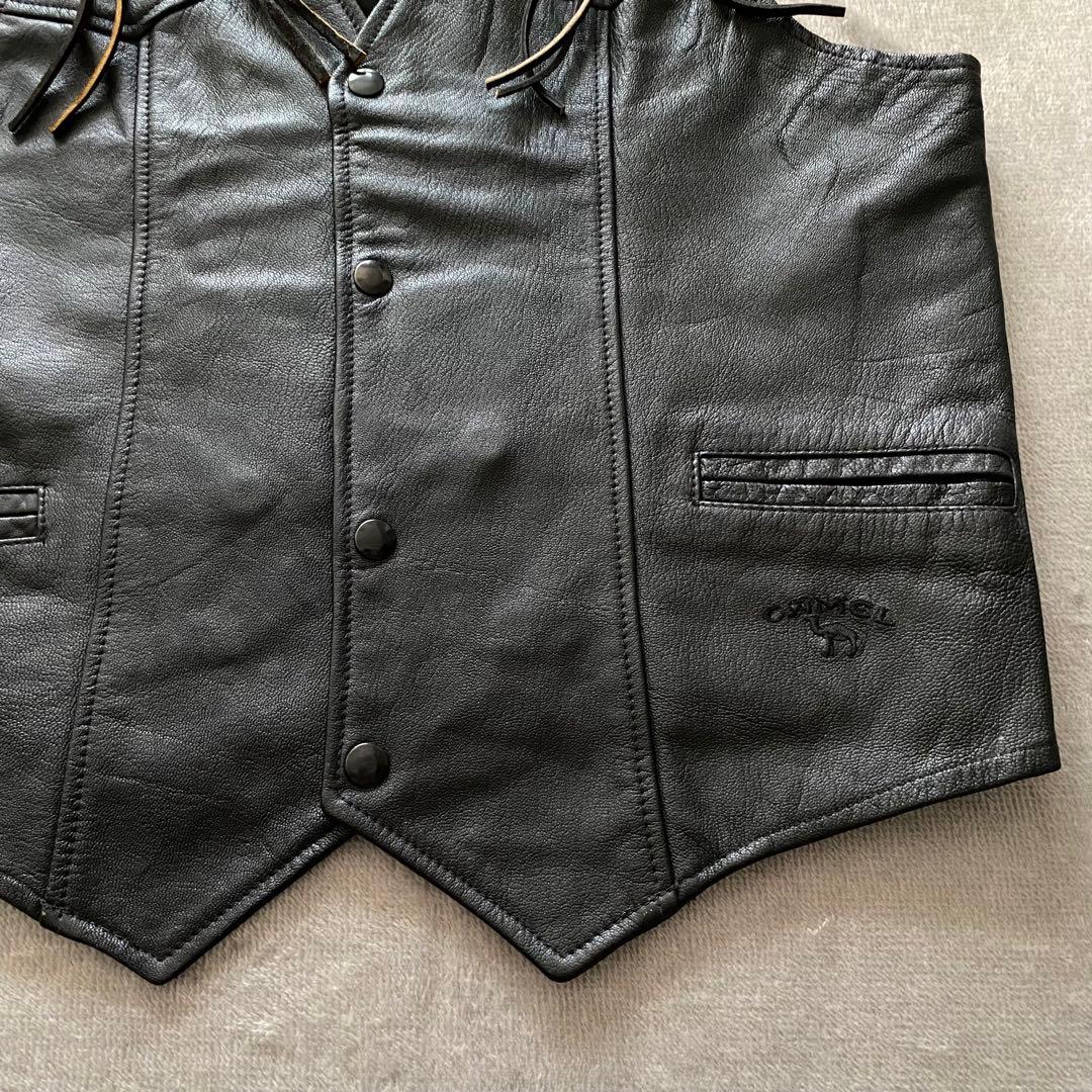 USA製 BRANDED GARMENTS 本革 レザーベスト コンチョ