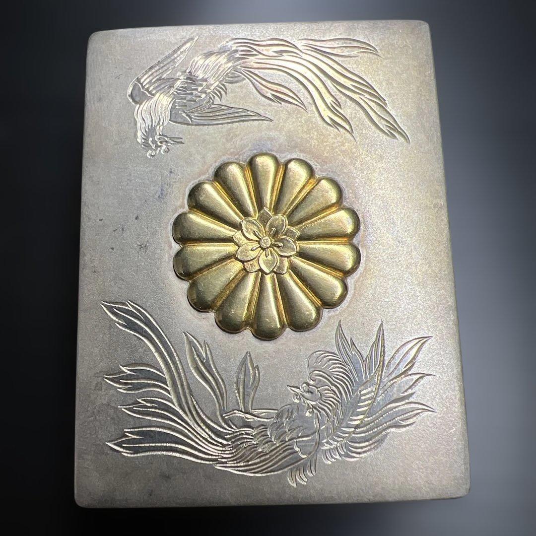 天皇御下賜品　純銀十四葉菊紋ボンボニエール　54g 東Y7-1027☆1F