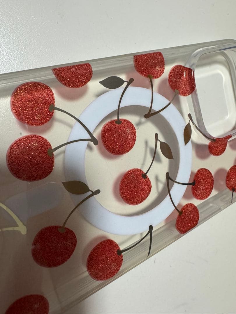 チェリーグリッター MagSafe対応ソフトケース iPhone15promax